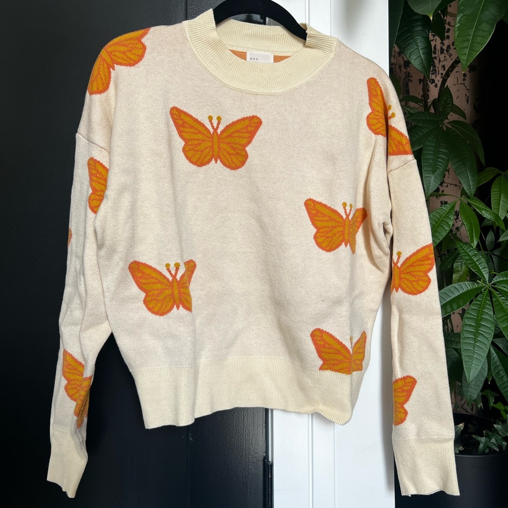 Sweater with butterfly detail